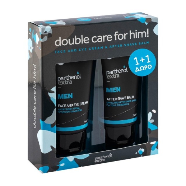 Panthenol Extra Men Double Care For Him Face & Eye Cream 75ml & After Shave Balm 75ml