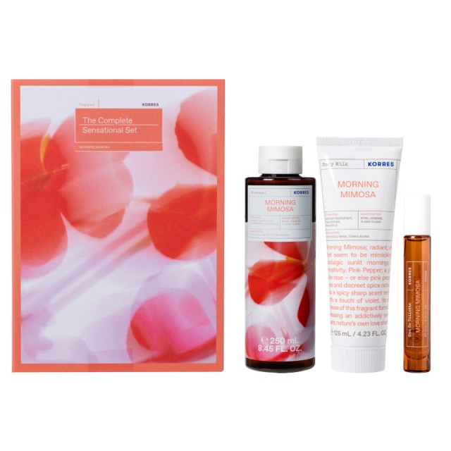 Korres Set Morning Mimosa Shower Gel & Body Lotion & Eau De Toilette Fragrance