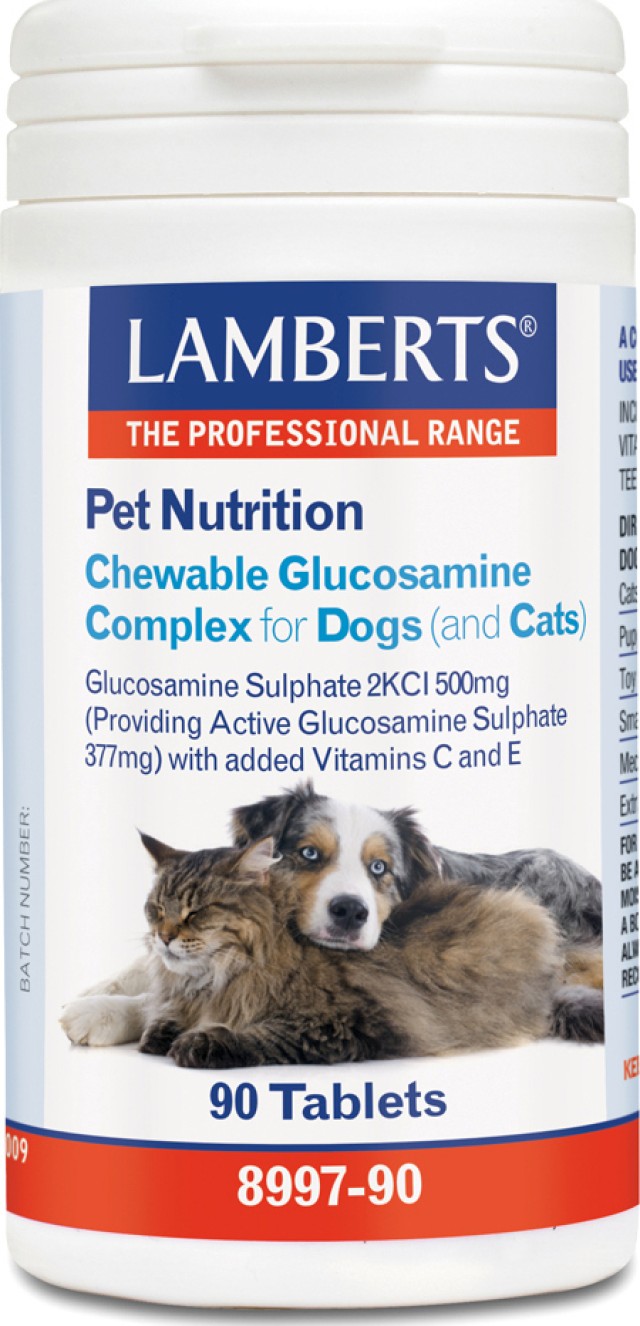 Lamberts Pet Nutrition Chewable Glucosamine Complex for Cats & Dogs 90caps