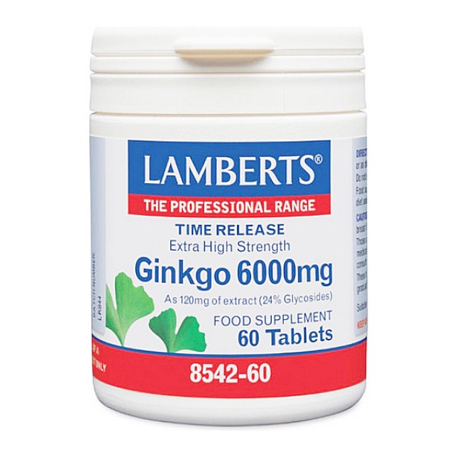 Lamberts Ginkgo 6000mg 60 ταμπλέτες