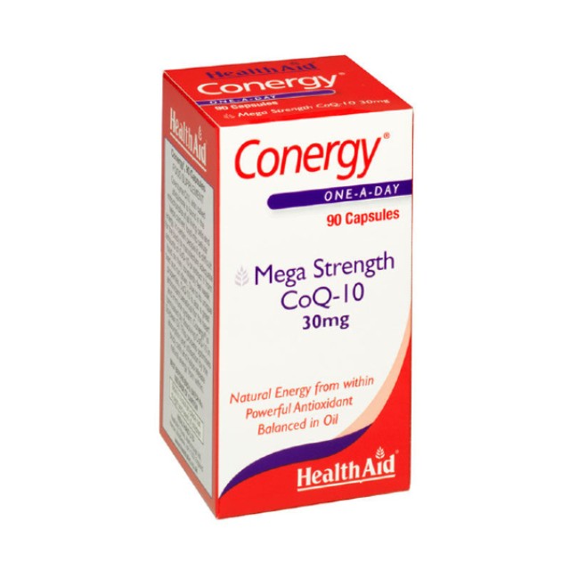 Health Aid Conergy Mega Strength CoQ-10 30mg 90 capsules