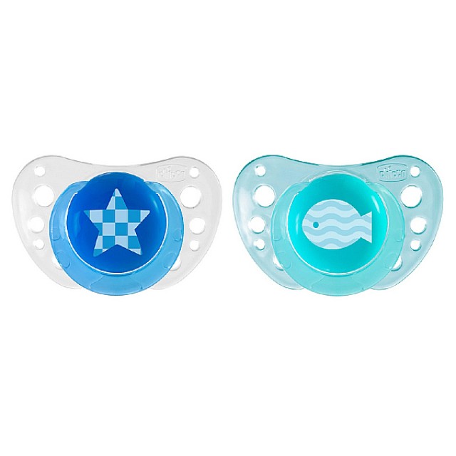 Chicco Physioforma Air Πιπίλα Σιλικόνης Μπλε 6-16m 2 τεμάχια