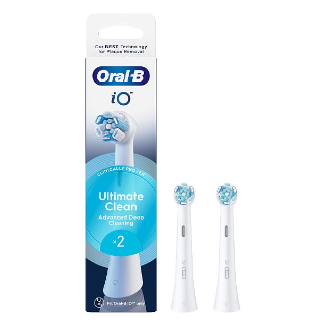 Oral-B iO Ultimate Clean White Κεφαλές Βουρτσίσματος 2 τεμάχια