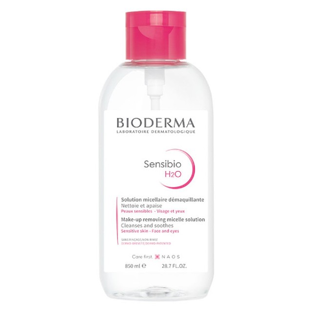 Bioderma Sensibio H2O Cleansing Water & Makeup Remover For Face Eyes & Lips 850ml