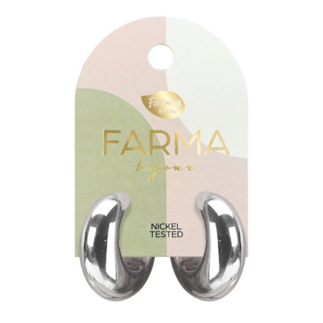 Farma Bijoux Earrings Silver Hoops 28mm