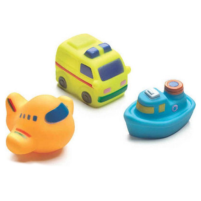 Playgro Bath Squirtees On The Move 6m+ 3 τεμάχια