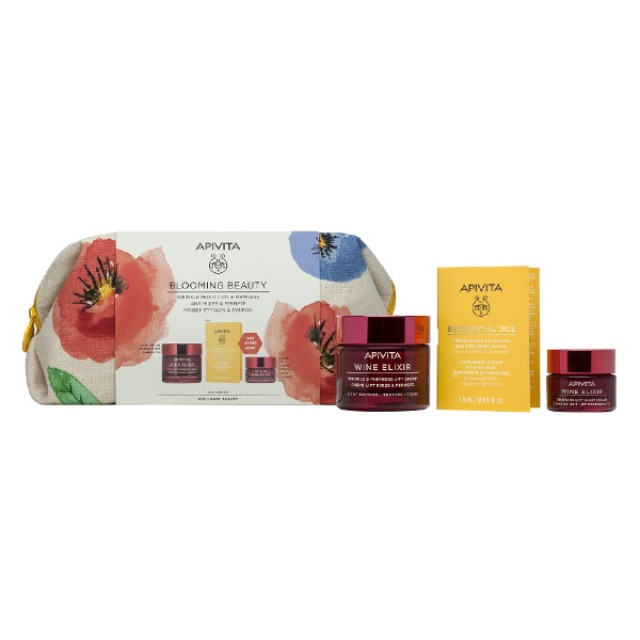 Apivita Wine Elixir Blooming Beauty Promo Light Texture Cream 50ml & GIFT Night Cream 15ml & Beessential Oils Day Face Oil 1.6ml