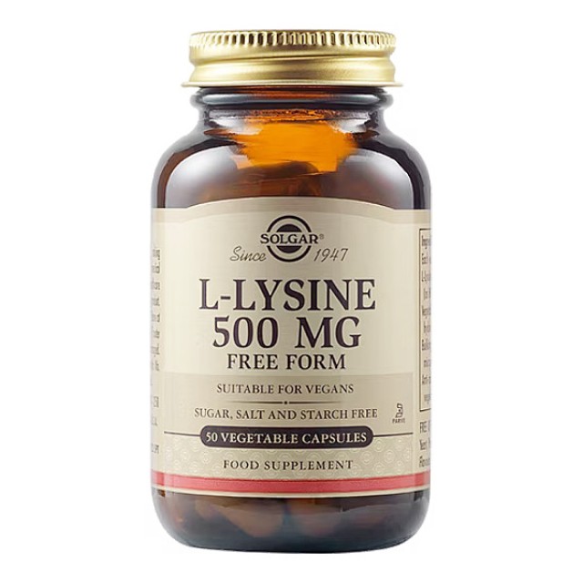 Solgar L-Lysine 500mg 50 capsules