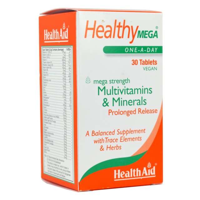 HEALTH AID HEALTHY MEGA™ MULTIVITAMIN AND MINERAL PROLONGED RELEASE TABLETS 30S