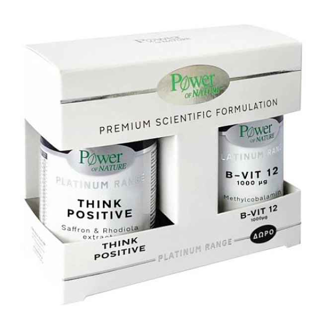 Power Health Platinum Range Think Positive 30 capsules & Gift B-Vit 12 1000µg 20 tablets