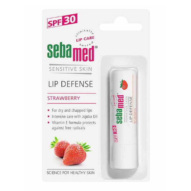 Sebamed Lip Defense Stick SPF30 Strawberry 4.8g