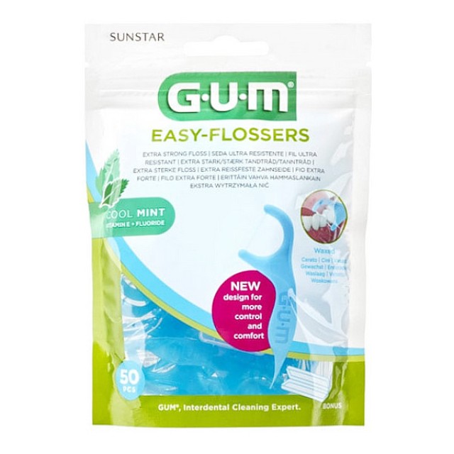 Gum Easy-Flossers Οδοντικό Νήμα 50 τεμάχια