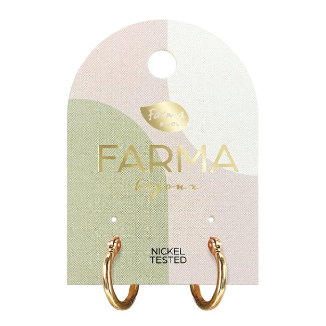 Farma Bijoux Earrings Golden Hoops 14mm