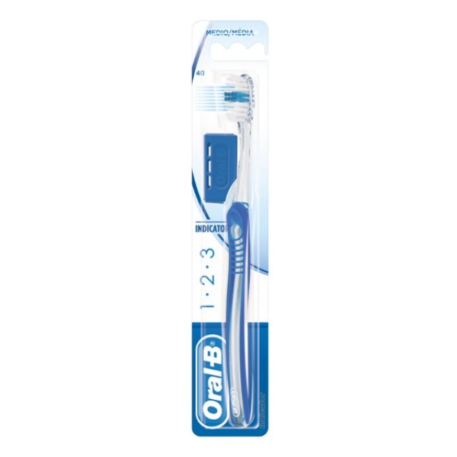 Oral-B 123 Οδοντόβουρτσα Indicator 40 Medium 1 τεμάχιο