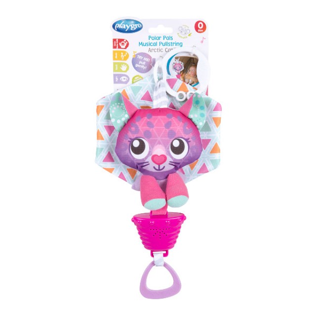 Playgro Polar Pals Musical Pullstring Arctic Cat 0m+