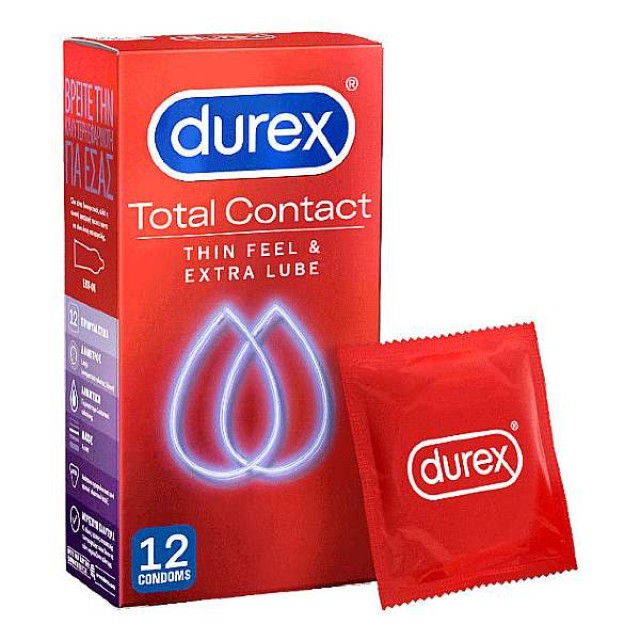 Durex Προφυλακτικά Πολύ Λεπτά Total Contact 12 τεμάχια