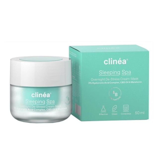 Clinea Sleeping Spa Cream-Mask De-Stress Night 50ml