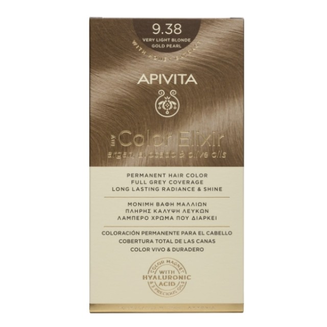 Apivita My Color Elixir Kit N9.38 Ξανθό Πολύ Ανοιχτό Μελί Περλέ 50ml & 75ml