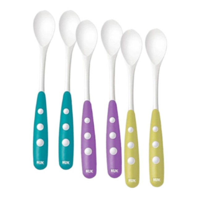 Nuk Easy Learning Feeding Spoon 6m+ Διάφορα Χρώματα 2 τεμάχια