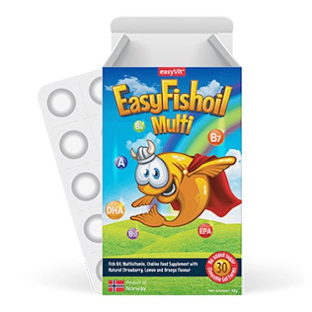 EasyVit EasyFishoil Multi γεύση Λεμόνι-Πορτοκάλι 30 ζελεδάκια