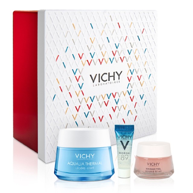 Vichy Xmas Set Aqualia Thermal Legere για Κανονική- Μικτή Επιδερμίδα 50ml & Mineral 89 Booster 4ml & Μάσκα Απολέπισης και Λάμψης 15ml