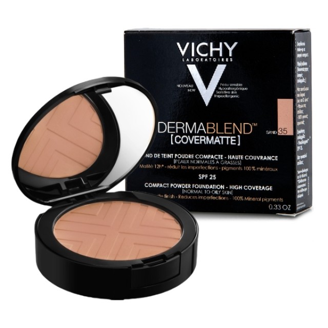 Vichy Dermablend Covermatte Compact Powder Make Up SPF25 Sand 35 9.5gr