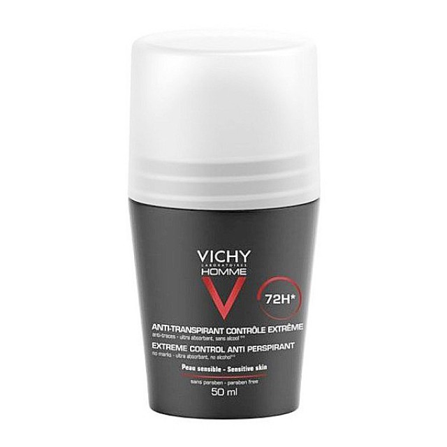 Vichy Homme 72h Extreme Control Anti-Perspirant Deodorant Roll-On 50ml