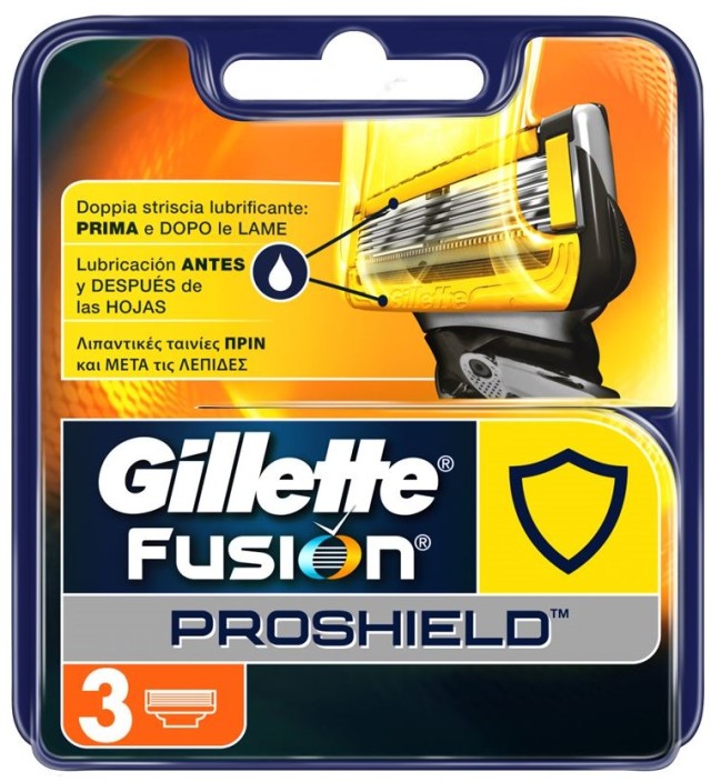 Gillette Fusion Proshield Ανταλλακτικές Κεφαλές 5 Λεπίδων 3 τεμάχια