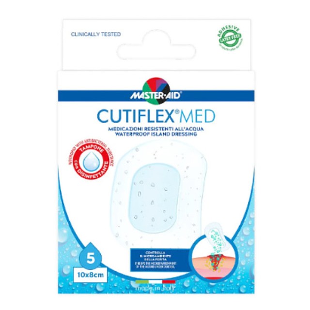 Master Aid Cutiflex Waterproof 10x8cm 5 τεμάχια