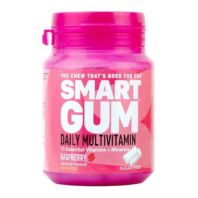 Smart Gum Daily Multivitamin γεύση Πορτοκάλι-Βατόμουρο 30 τεμάχια