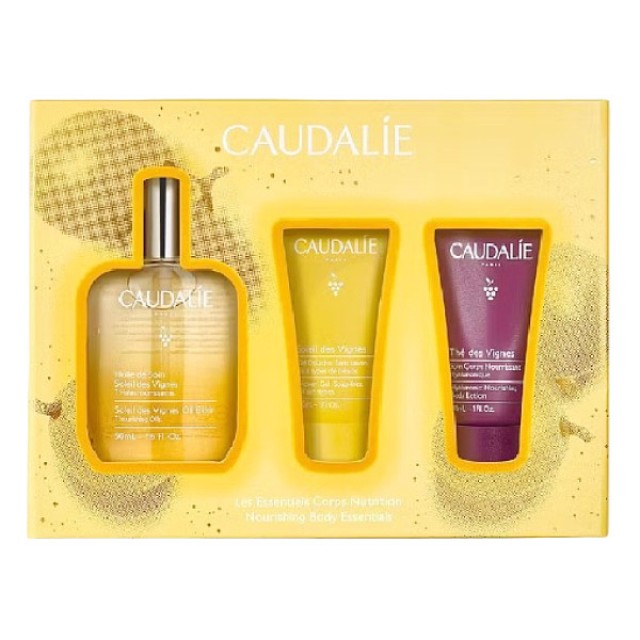 Caudalie Soleil des Vignes Oil Elixir 50ml & Soleil des Vignes Shower Gel 30ml & The des Vignes Body Lotion 30ml