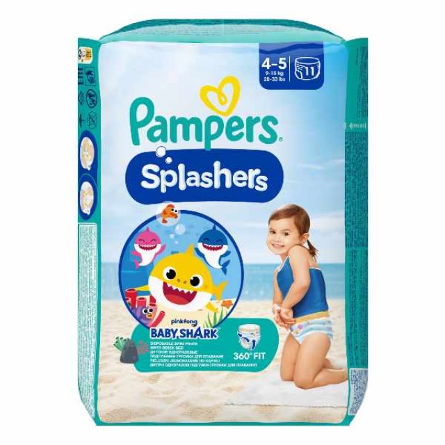 Pampers Splashers No. 4-5 (9-15 Kg) 11 τεμάχια