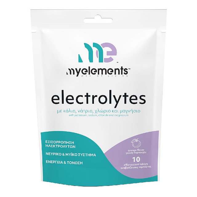 My Elements Electrolytes Orange flavor 10 effervescent tablets