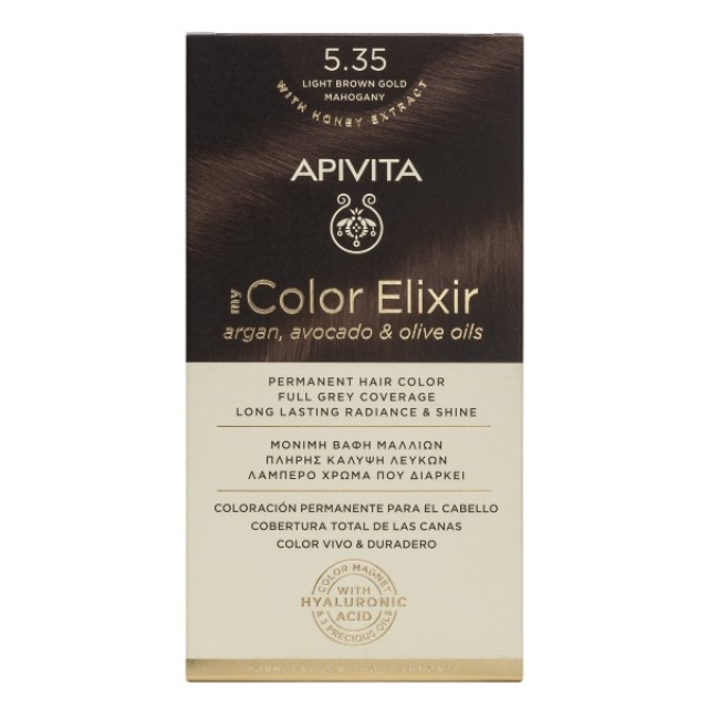 Apivita My Color Elixir Kit N5.35 Ανοιχτό Μελί Μαονί 50ml & 75ml