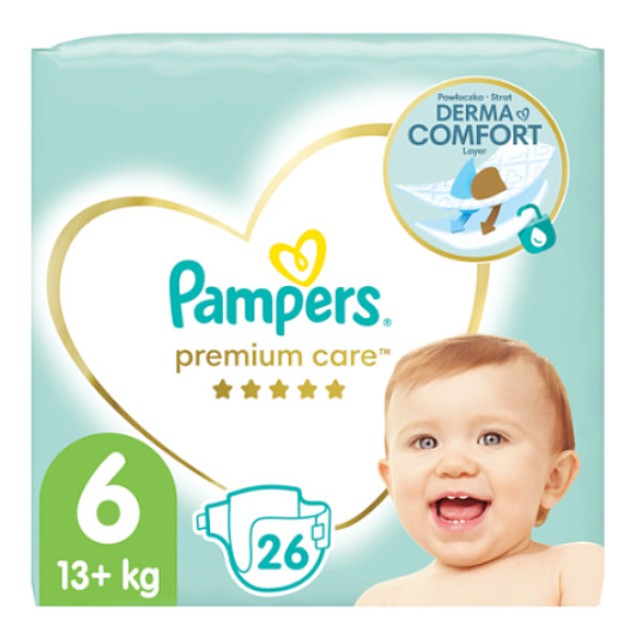 Pampers Premium Care No. 6 (13+ Kg) 26 τεμάχια