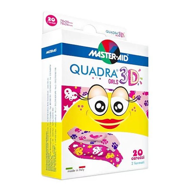 Master Aid Quadra 3D Girls 20 pcs