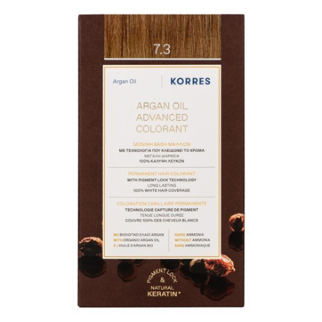 Korres Argan Oil Advanced Colorant 7.3 Honey Blonde