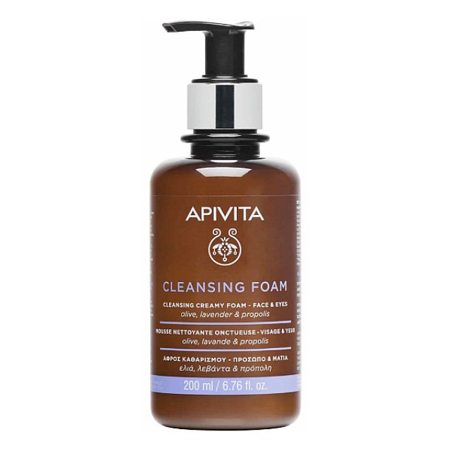 Apivita Cleansing Creamy Foam for Face and Eyes 200ml