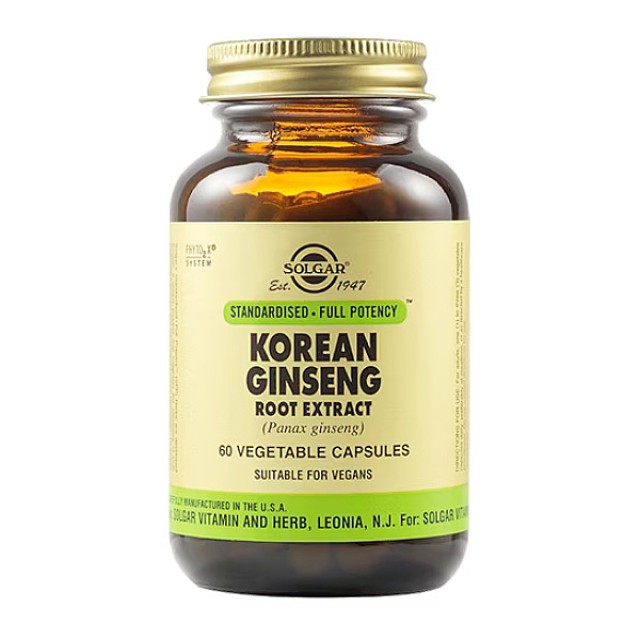 Solgar Korean Ginseng Root Extract 60 φυτοκάψουλες