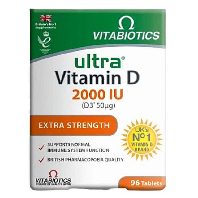 Vitabiotics Ultra Vitamin D 2000iu (D3 50mcg) 96 tablets