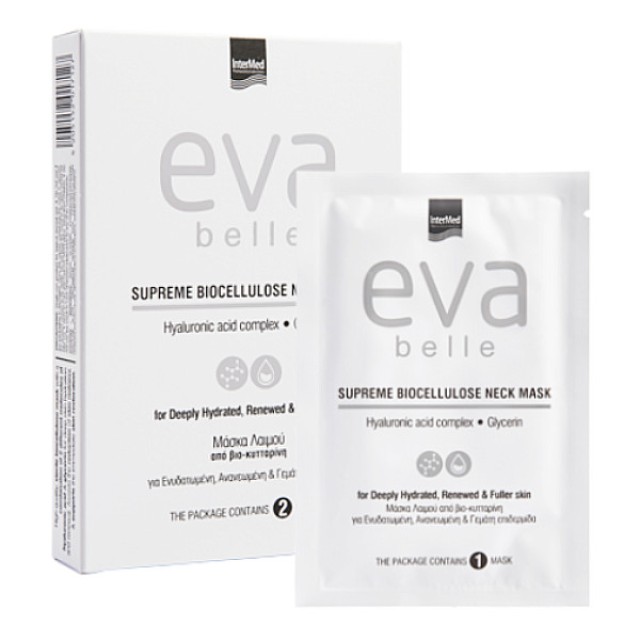 Intermed Eva Belle Supreme Biocellulose Neck Mask 2 τεμάχια