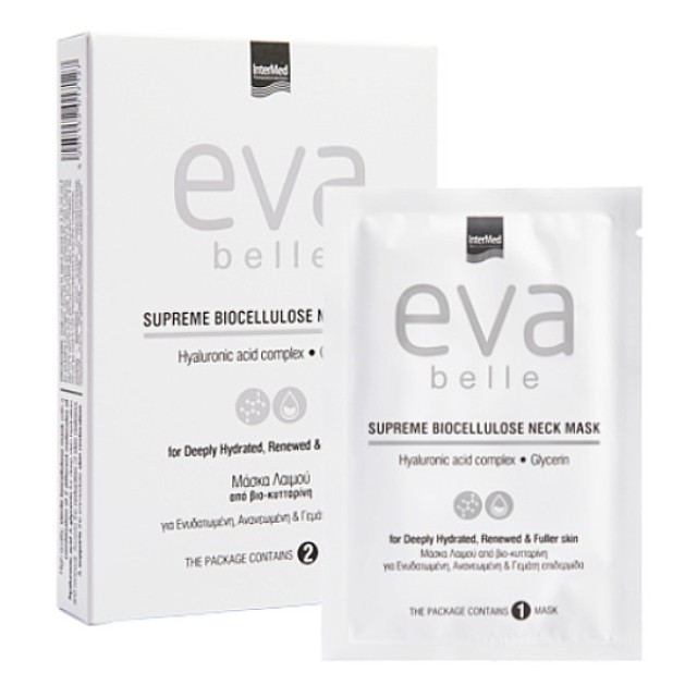 Intermed Eva Belle Supreme Biocellulose Neck Mask 2 pieces