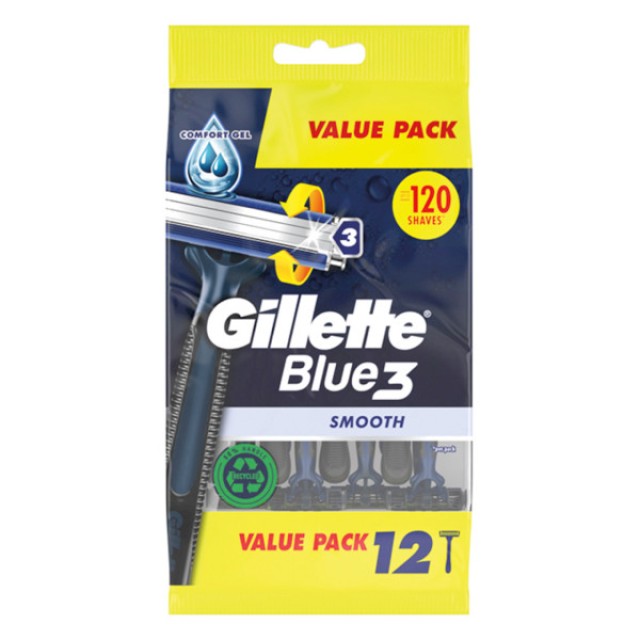 Gillette Blue 3 Smooth 12 ξυραφάκια