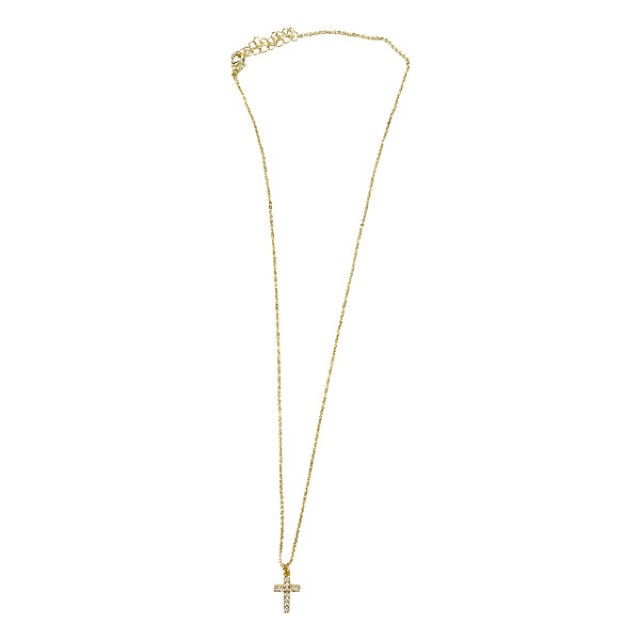 Farma Bijoux Necklace Cross and Crystals 40-45mm