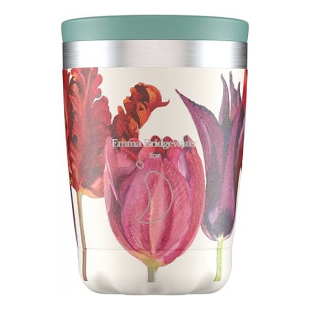 Chilly's Reusable Coffee Cup Emma Bridgewater Tulips 340ml