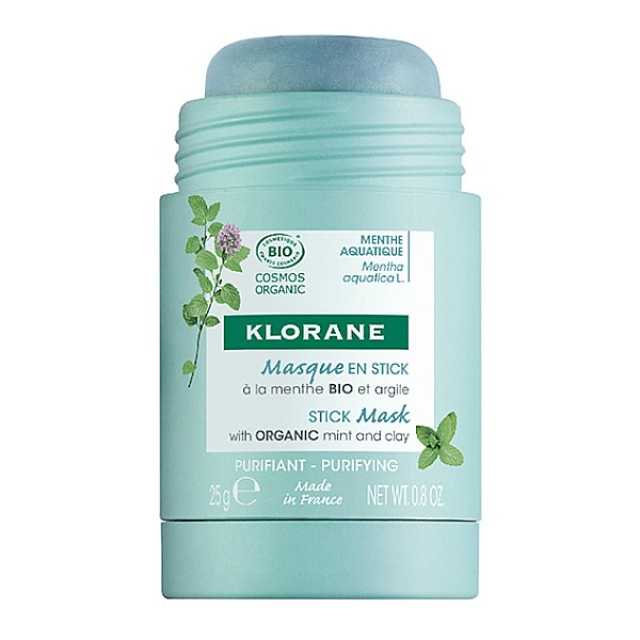 Klorane Aquatic Mint Μάσκα σε Στικ με Υδάτινη Μέντα BIO και Άργιλο για Μικτό-Λιπαρό Δέρμα 25g