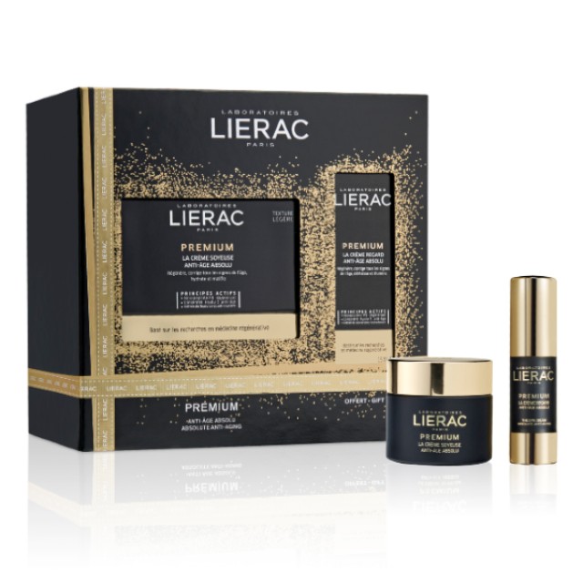 Lierac Xmas Set Premium Creme Soyeuse - Light Texture 50ml & Premium Yeux Eye Cream 15ml