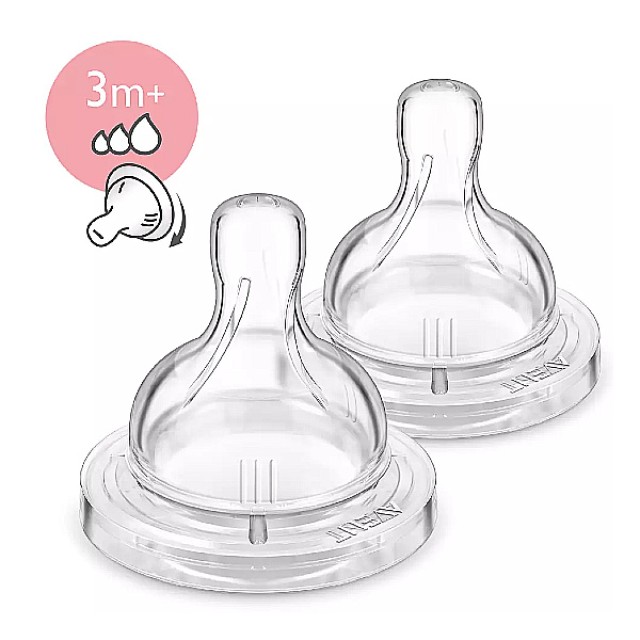 Philips Avent Classic Anti-Colic Variable Flow Nipple 3m+ 2 pcs