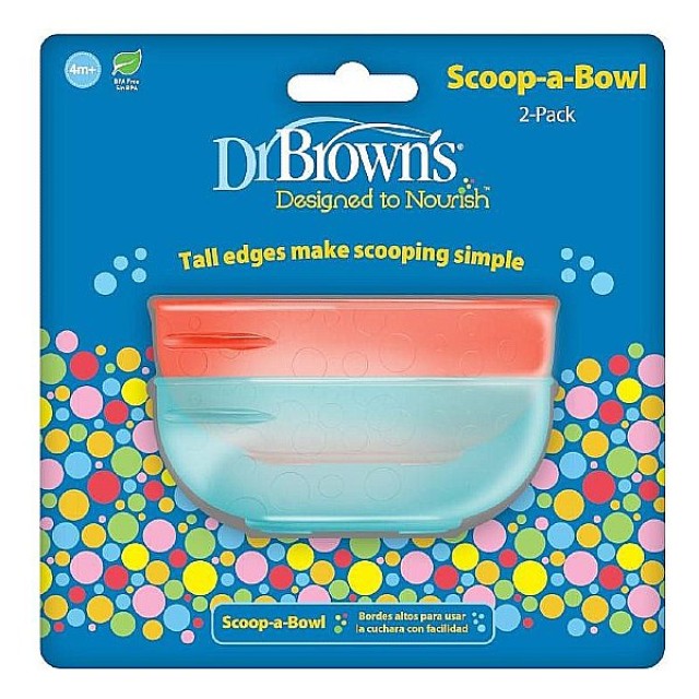 Dr. Brown's Scoop-a-Bowl Μπολ Φαγητού 2 τεμάχια