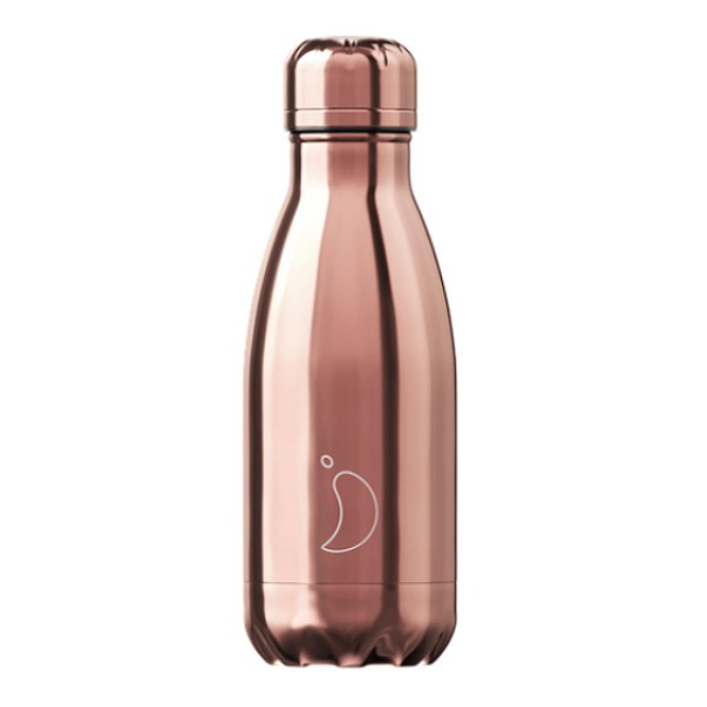 Chilly's Reusable Bottle Chrome Edition Rose Gold 260ml